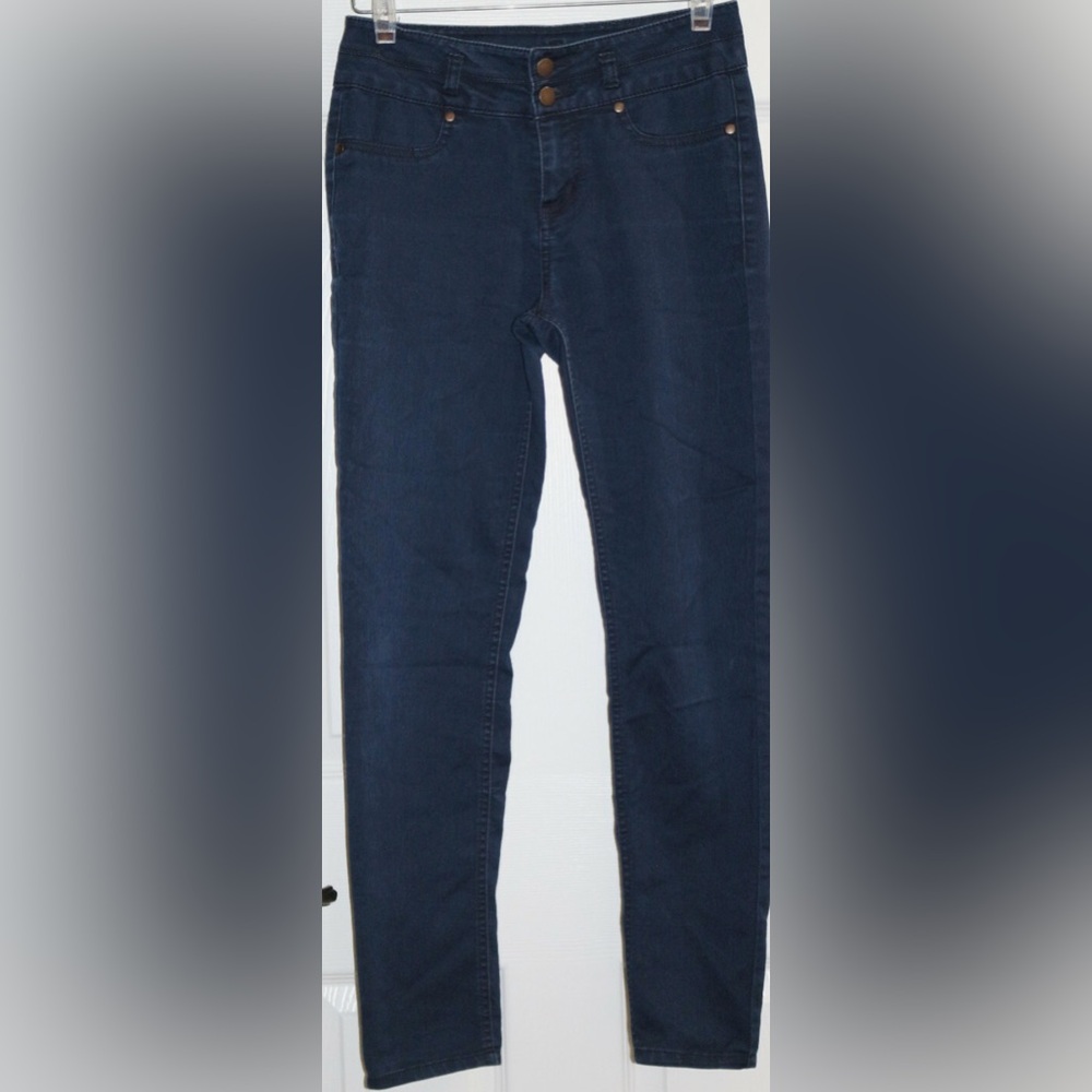 Fire Los Angeles Dark Blue Stretch Straight Jeans Size 9